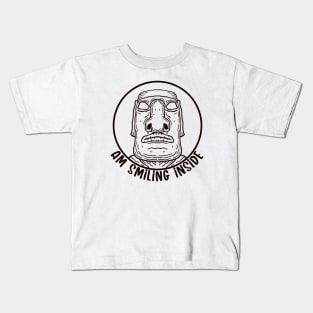 Smiling Moai Lineal Kids T-Shirt